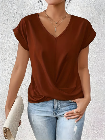 Svea™ | Casual V-ringad T-shirt