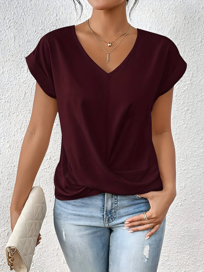 Svea™ | Casual V-ringad T-shirt